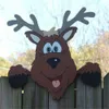 Ozdoby świąteczne Santa Claus Renifer Elk Ogrodzenie Wystrój Ogrodowy Outdoor Lawn Festific Okazja Drop 211021