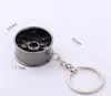 Auto Turbo Hub Keychain Wheel Rim Bil Nyckelring Zinc Alloy Fob Däck Styling Nyckelkedjor Silver Gold Svart Bra kvalitet