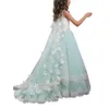 Gold Sequin Toddler Ball Robes Girls Pageant Jewel Jewel Long Manches de fête pour enfants formels robes de fille de fleur pour les mariages 403