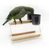 Anderer Vogelbedarf Edelstahl-Futterspender für Papageien, Wasserständer, Futterbecher, Klemme, Trog, Schüsselstab