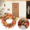 45 cm jesień wieniec świąteczny dekoracje dziękczynienie girlanda window restauracja domu klon liść dekoracji spadek wieniec drzwi 211104