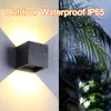 LED 6w Outdoor Wall Lamps Up Down IP65 Waterproof White Black Modern Walls Lights fixtures Lamp 86-265 Exterior Home Lighting oemled