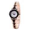 Senhoras clássicas pulseira relógio de quartzo relógios de vidro pulseira de aço inoxidável montre de luxo cor múltipla