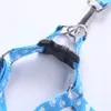 200PCs Teddy Dog Collar Leashes Storlek 1.0 * 120cm Harness Leash Husdjur Halsband Rope Tie Collar Nylon Tryckta Justerbara PET Supplies Tillbehör Valpkattdjur DHL