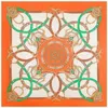 POBING 100% Foulard en soie Nouveau Designer Kerchief Ceinture Imprimer Femmes Square ScarvesWraps Espagne Chaîne Modèle Lady Foulard Accessoire Q0828