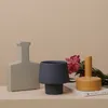 Vaso in ceramica nordica Morandi Artigianato Tavolino da caffè Decor Vaso Opera d'arte Soggiorno Vasi di fiori Accessori per la decorazione della casa Modern 210409