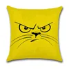 Kussensloop Throw Cause Cute Cat Animal Pet Cushion Cover 45x45 CM Home Woonkamer Decoratie Linnen / Katoenen Kussenssluiting Sofa Auto Decor
