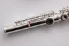 YFL471 Flute Professional Cupronickel Opening C Key 16 Hole Flutes Silver Plated Flauta Musical Instruments With Case och Accesso2300693