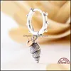 Hoop hie hie hie earrings 925 Sterling sier heart conch shell for women earing