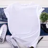 Kadınlar Kısa Kollu T-Shirt Beyaz Üstler Yüksek Topuk Ayakkabı Baskılı Tshirt Kadın Yaz Tee Femme Moda Giyim