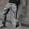 TwotwinStyleヒットカラーパッチワーク包帯帯の女性のズボンのハイウエストカジュアルスリムパンツ女性夏のストリートウェアファッション211115