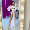 Menas de banho feminina 2021 Mulheres sexy de verão 2 peças vestido de chiffon praia