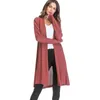 Kvinnors trenchrockar Autumn Women Casual Sticked Cardigan Thin Fashion Hollow Out Stitch Clothy Long Sleeve Outerwear