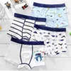 4 Pz/lotto Cotone Bambini Ragazzi Biancheria Intima Boxer Bambino Bambini Mutandine Slip Adolescente Mutande 2-12Y 211122