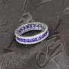 Neuankömmling, einzigartiger Luxus-Schmuck, 18 Karat Weißgoldfüllung, voller Princess-Schliff, weißer Topas, SONA-Diamant, Damen-Hochzeits-Brautring für Lov1541833