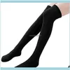 Athletic Outdoor Sortie Sortie Chaussettes Sports 2 # Adt Femmes Tricoter Couleur Solide Couleur Coton Fashion Fashion Bas pour Filles Dresses