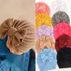 Ins 10 färger mode ren färg baby beanie cap bow knut hår tillbehör mössa spädbarn turban hattar