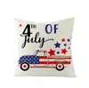 O último caso de travesseiro de 45x45cm, American Independence Day Vermelho e azul padrão de letra Estilo seleção, itens domésticos, suporte Logotipo personalizado