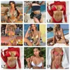 Mischen Sie 9 Stile L Italienischer Bikini Frühling Sommer Mode Biene Tiger Blumen Buchstaben Druck Damen Bademode Tops Hohe Qualität Weiß Blau Schwarz Rot 05