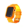 Bands Watch Colorful Transparent Strap Case For Watch Series Se 6 5 4 3 Band Protective Cover Iwatch Waterproof Replacement Bracelet Watchband 240308