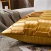 Avigers Embroidery Velvet Cushion Cover Luxury European Pillow Cover PillowCase Geometry Home Decorative Sofa Chair Throw Pillow 1140 V2