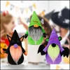 Andere feestelijke feestbenodigdheden Home Garden Halloween Decoratie Knome gezichtsloze pluche klodder ornamenten bat tomte nisse Zweedse elf dwergtafel