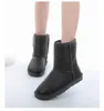 Frauen Australien Schneestiefel für den Winter Triple Black Chestnut Pink Marineblau Grau Beige Lila Mode Klassische Knöchel Kurzstiefel Damen BOKD8q #