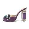 2021 Mulheres senhoras Genuínas de couro real Rhinestone Sandals Sandálias Silk Flip-flops Slipper Slipper Slip-On Wedding Gladiator Shoes Sapatos de Diamante 3D
