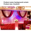 パーティーの装飾3m * 6メートル最高品質赤い色輝く素材結婚式の背景カーテンステージ