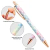 Penne a sfera 594F 2 Kit Cute Glitter Pin Pin Pen Weeding Tool Strumento di precisione Ago Rilascio dell'aria Vinile Tinta retrattile Riutilizzabile