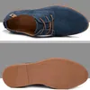 Mężczyźni Najwyższa Jakość Casual Oxfords Buty Wskazówka Wskazówka Zamszowa Skóra Dzikie Wygodne Mieszkania Koronki Mody Sneakers Up Duże Rozmiar Buty 38-48