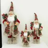 60 cm Papai Noel Decorações de Natal para Casa Lantejoulas Vermelhas Santa Trazer Meias Ano Presente Infantil Brinquedos Navidad Natal 211104