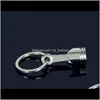 Кольца ювелирные изделия Chrome Siery Modication Engine Piston Model Key Ring Ring Lovers Present PS2288 Drop Delivery 2021 C09ZJ