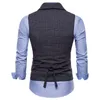Ruelk primavera e outono marca de moda masculina treliça terno colete jaqueta casual sem mangas magro elegante tamanho grande colete M-4XL 211120