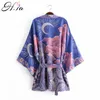 Kimonos Kobieta Japońska Kimono Cardigan Cosplay Bluzka dla kobiet Yukata Summer Beach 210430