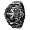 Oulm grandes grandes montres hommes Unique concepteur montre à Quartz mâle lourd bracelet en acier inoxydable poignet hommes montres 2801