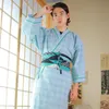 Vêtements ethniques Style japonais samouraï Cosplay Costumes traditionnels hommes Kimono robe 2 pièces Vintage impression mâle Yukata Haori Kimonos robe