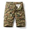 Men's Summer Shorts Camouflage Military Cargo Shorts Men Plus Size Casual Cotton Pants Knee Length Streetwear Shorts Trousers X0628