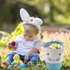 Festives Cute 4 Styles Easter Bunny Tote Bag Rabbit Basket Creative Home Colorful Egg Bucket For Kids Festival Party Gift