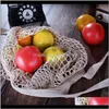 Bolsas organiza￧￵es de limpeza da cozinha Organiza￧￣o de jardim domic￭lio entrega 2021 reutiliz￡vel Bola de armazenamento de frutas Bola de fruta Mulheres compras malha l￭quida w