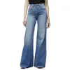 Hoge taille brede been jeans merk vrouwen vriendje denim skinny vrouw vintage flare plus size broek mama losse vrouwen