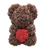 25cm Teddy Rose Bear Artificial Flower Rose of Bears Christmas Decoration for Home Valentines Women Gifts sea ship RRB131052269523