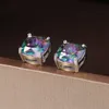 Orecchini di cristallo Orecchini a perno di diamanti zirconi cubi verdi per donne gioielli di moda regalo di San Valentino Volontà e sabbiose
