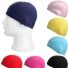 Bonnet de bain adulte couleur unie bonnets de bain chapeau tissu plusieurs Styles Force élastique Portable piscine approvisionnement