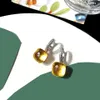 Simple Fashion Charm Jewelry Stunning Real 925 Sterling Silver Round Cut White Diamond Gemstones Party Women Wedding Bridal Stud Earring Pochette Bijoux Wholesale