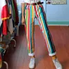 Kvinnor Vintage Striped Shorts Pant Lady High Waist Crimping Slim Girl Streetwear Kvinna Stripe Students Fashion 210719