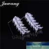 JUWANG Bridal Jewelry Sets For Brides Cubic Zirconia Crystal Simplicity Earrings And Necklace Jewelry Sets Gift Factory price expert design Quality Latest