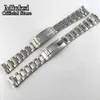 20mm 316L Solid Stainless Steel Watch Band Folding Buckle Mens Strap