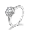 Обручальное кольцо для женщин простой стиль синий кубический циркония розовое золото.