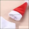 Decorations Festive Supplies Home & Garden Decoration Red Wine Er Clothes With Hat For Novelty Beer Bottle Sleeve Christmas Dinner Party Gif